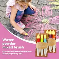 Conjunto Pincéis Giz Para Calçada HAN 3 Arte Vibrante Várias Superfícies