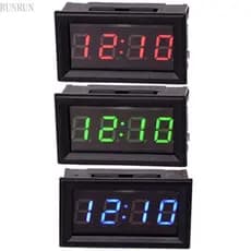 RUNRUN Relógio Digital Para Carro Auto Eletrônico LED Display 3 Cores