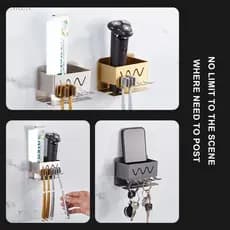 Suporte Para Escova Dentes E Dente Aço Inoxidável RUNRUN Rack Autoadesivo Banheiro