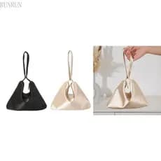 Bolsa Sólida Elegante RUNRUN Alça Superior E Bolinho Para Reuniões Sociais Casamento