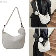 RUNRUN Ombro Elegantes Bolsa Crossbody Veludo Para Grils Work Travel
