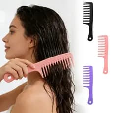 Pente Desembaraçador De Dente Largo E Elegante Aconchegante Com Aderência De Manuseio Confortável Para Escova De Cabelo