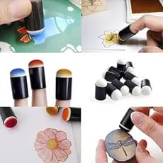 Aconchegante 10 Pçs Pincéis De Esponja Redondos Para Pintura Artesanato Desenho Dauber Dedo Daubers A Se