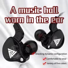 Fone de Ouvido QKZ AK6 Original com Microfone | HiFi Graves Potentes | Esportivo In-Ear