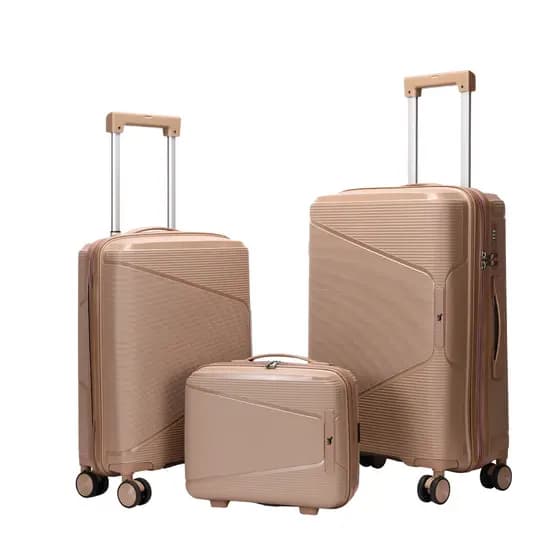 Kit 3 Mala Polipropileno e Frasqueira De Viagem 16" 20" 24" 10kg e 23kg Bordo Despacho "P5