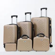 Kit 6 Malas / Frasqueiras/Necessaire De Viagem Bordo E Despacho ABS com Cadeado M4