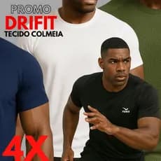 Kit 4 Camisa Dryfit Masculina Tecido Colmeia Esportiva DryFit academia treino