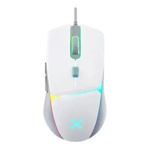 Mouse Gamer Fortrek Crusader 12800DPI, USB, Branco