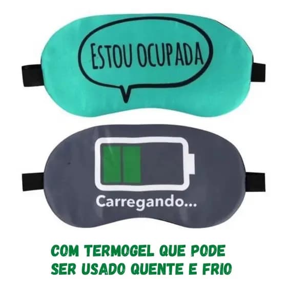 Mascara Tapa Olhos Gel Frio e Quente para Descanso Dormir