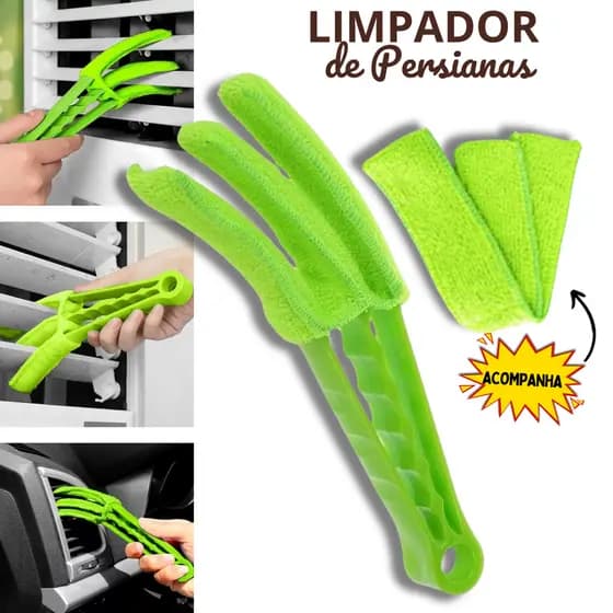 Limpador de Persianas Max Clean Microfibra 22x6cm Clink