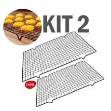 Grade de metal para resfriar alimentos Kit com 2 - Clink