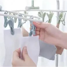 Varal Com 12 Prendedores Para Meias Roupa Íntima Retangular Dobrável