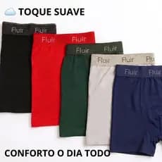 Cueca Boxer Masculina Algodão Cotton Kit 5 ou 3 Toque Macio Premium