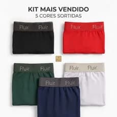 Kit Econômico 5 ou 3 Cuecas Boxer Masculinas Algodão Respirável