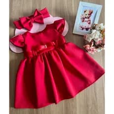 Vestido baby cinto infantil bebe baby luxo laco menina criança festa aniversario fotos