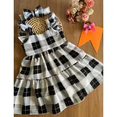 Vestido Maria Infantil Xadrez Criança menina baby bebê São João Festas Junina Quadrilha Caipira