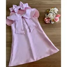 Vestido melissa batinha baby infantil criança menina casual luxo colorida laço