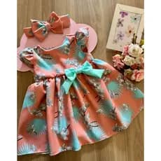 Vestido floral criança infantil menina festa casual aniversario flores florzinha primavera criança