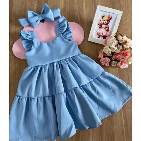 Vestido infantil criança cereja cerejinha colorido festa aniversario menina vermelho casual