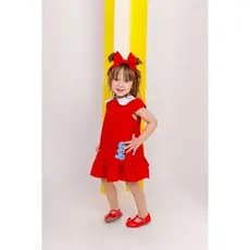 vestido infantil turma da monica menina festa baby aniversario casual menina luxo casual 1a 2 anos