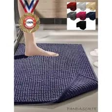 Um Tapetes para Banheiro Bolinha Microfibra Absorvente, Tapetes Banheiro Bolinha Antiderrapante 38x58cm (Cor aleatorio)