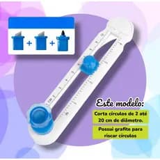 Cortador e Riscador Circulo Guilhotina Refiladora Circular 2 a 20 cm 360º