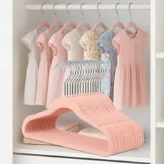 Cabide de Veludo Infantil Kit 10 Cabides Slim Antideslizante Para Roupas Bebe Crianças