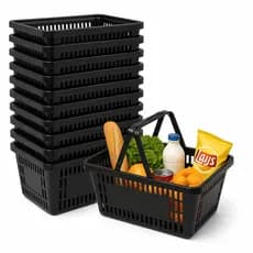 Cesta De Compras Com Alças Para Mercado Mercadinho Hortifruti Lojas Separação de Pedidos