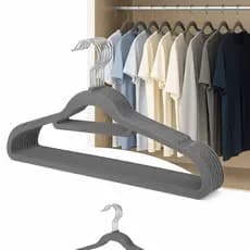 Kit 10 Cabide de Veludo Slim Fininho Antideslizante Pra Roupas de Adulto Closets Guarda Roupas