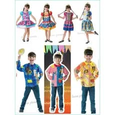 kit Vestido /blusa Caipirinha Festa Junina Infantil com Babadinhos e Chapéu