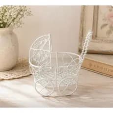Kit 12 Mini Carrinho Aramado Decoração lembrancinha chá de bebê