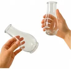 Kit 2 Garrafa Pequena Transparente Centro De Mesa 15cm 250ml