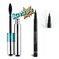 Kit Caneta Delineadora HB-090 + Máscara Para Cílios T&G Tango RÍMEL 4D Cor Preto Volume Hot