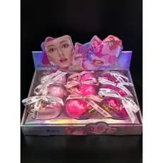 Box Fechado c/ 9 uni Glitter Lip Gloss Heart Case + Chaveiro+ Lip gloss super fofa
