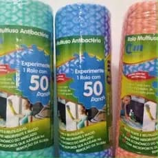 100 Pano Multiuso p/ cozinha 2 Rolos com 50 Panos Antibactérianos