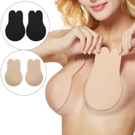 Kit Par Sutiã Adesivo Levanta Seio Invisible Pushup  Orelha De Coelho