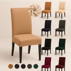Kit 4 Capa para Cadeira com Elástico Ideal p/ Sala de Jantar em Malha Gel Elegancia e Conforto