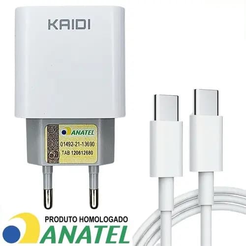 Carregador Turbo Completo Para IOS  e Android Kaidi