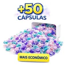 Sabão Cápsulas Lava Roupas 5em1 50un Caixa Tira Manchas