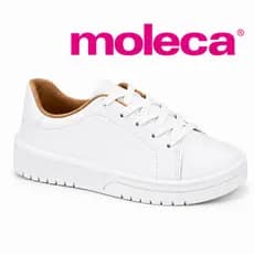 Tênis Moleca Feminino Branco Casual Original Leve Confortável Sapatênis Dia a Dia
