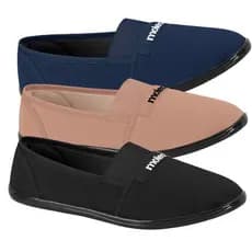 Sapatilha Moleca de Pano Tradicional De Elástico Feminina Comfort Versátil Vovó Original