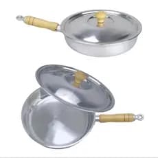 FRIGIDEIRA CM 22 ALUMINIO BATIDO FUNDIDO GROSSO COM TAMPA