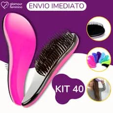 Kit 40 Escovas Mágicas pra cabelo - Anti Frizz - De Desembaraçar Cabelo - Glamour Feminino