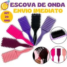Kit 20 Escova De Ondulação - Com Cerdas - Para Cabelos Cacheados - Unissex - Cacheado - Cabelo - Ondulado