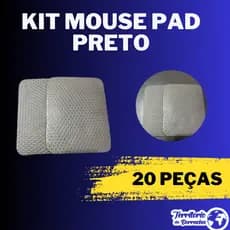 Kit 20 Mouse Pad de Eva preto