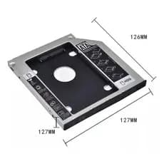 Case Caddy Gaveta Suporte Hd Notebook Gravador De Dvd 12,7mm