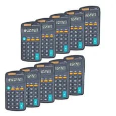 Kit 10 Calculadoras De Bolso ET-402 Preto