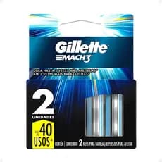 Carga Refil Lamimas Barbear Gillette Mach3 com 2 unidades Fita Lubrificante