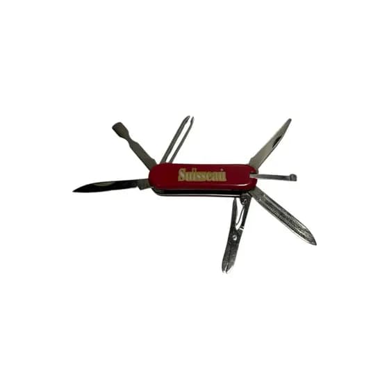 Canivete Chaveiro Multifuncional Swisscal 6 em 1 – Mini Canivete de Bolso com Tesoura, Lâmina, Pinça