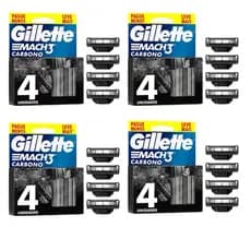 Lamimas De Barbear Gillette Mach3 Carbono com 16 unidades
